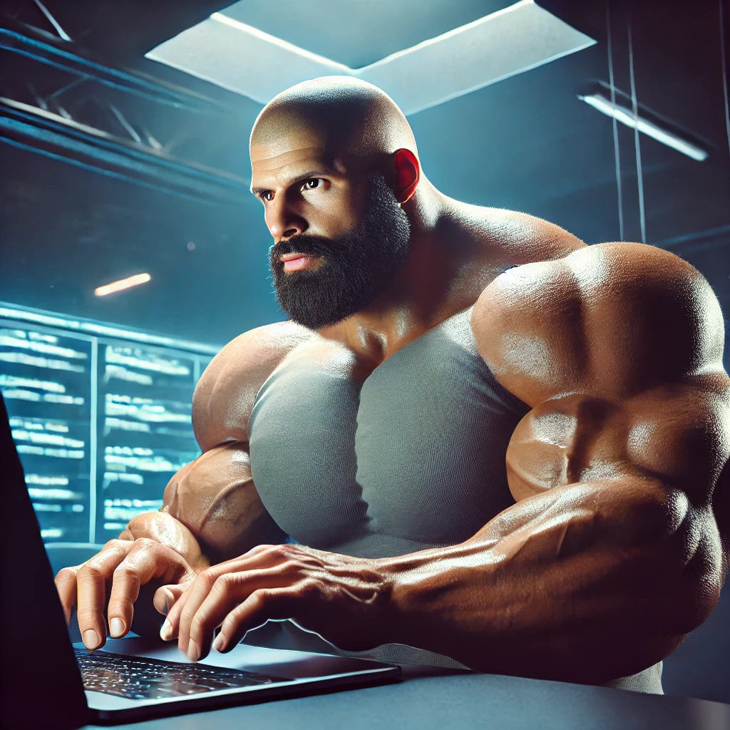 Me coding this website